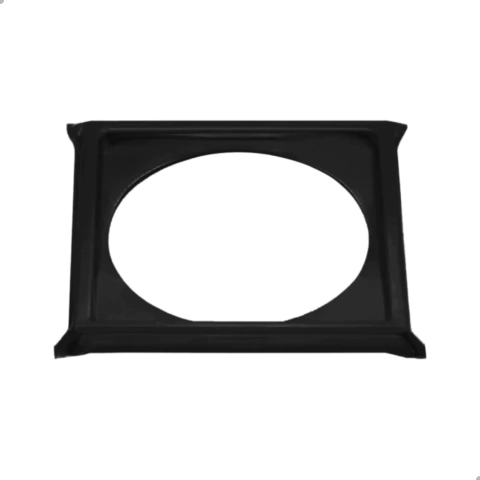 Porta Grelha Quadrado 10x10cm Preto Fosco