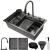 Cuba Gourmet Premium Cozinha Inox 304 Anti Risco Nano PVD Black Com Torneira Monocomando Cascata - comprar online