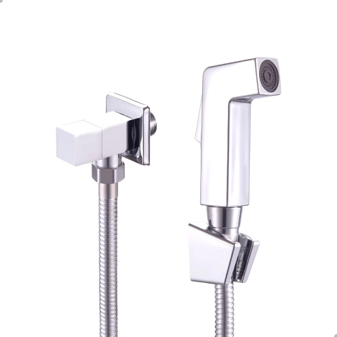 Ducha Higiênica Quadrada Registro Metal 1/4 De Volta - comprar online