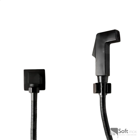 Ducha Higiênica Quadrada Black Matte/preta 1/4v - comprar online