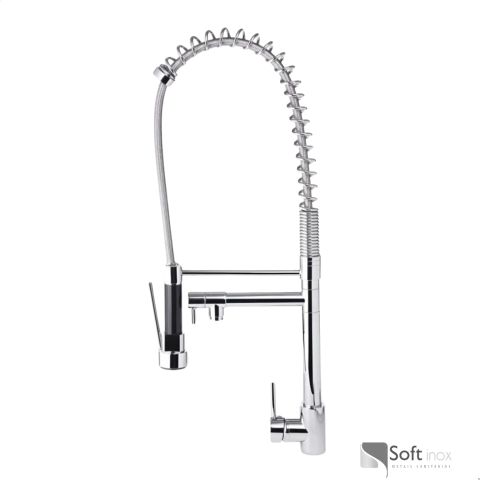 Torneira Monocomando Cozinha Gourmet C/ Spray Móvel - 70cm