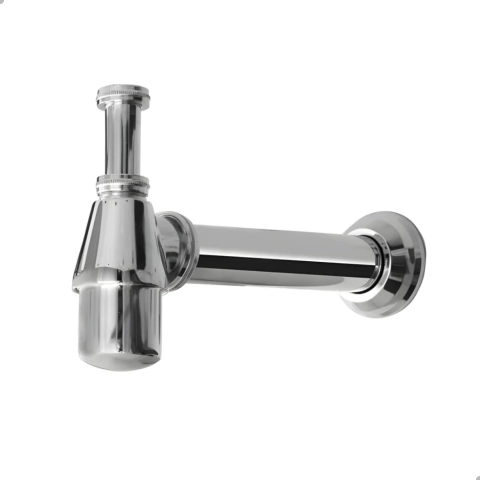 Sifão Copo Metal Cromado Para Lavatório Inox 7/8