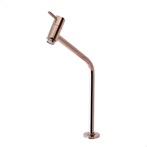 Torneira Banheiro Lavatório Mesa Bancada Alta Soft Inox Rose - comprar online