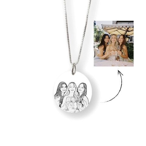 Colar Medalha personalizada - 3/4 pessoas