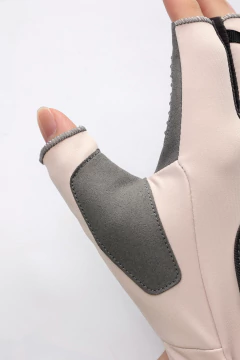 GUANTES GYM / CICLISMO PREMIUM MMEDD - CREMA ROSA - MMEDD