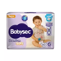 Pañal Premium Soft Talle G Babysec 60u