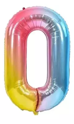 Globo Metalizado Numeros de 32" 80 cm Colores Cotillon - comprar online
