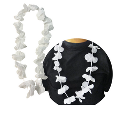12 Collar Hawaii Blanco Hula Flores Hawaiano Carioca - comprar online