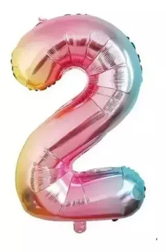Imagen de Globo Metalizado Numeros de 32" 80 cm Colores Cotillon