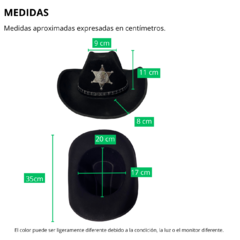 Sombrero Sheriff x 4 Vaquero Woody Texas Disfraz Cotillon en internet