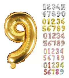 Imagen de Globo Metalizado Numeros de 32" 80 cm Colores Cotillon
