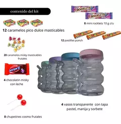 Souvenir Cumpleaños Infantil X 4 Vaso Golosinas Tapa Sorbete en internet