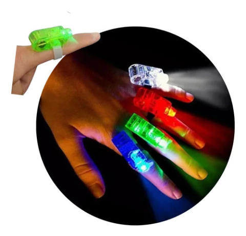 Anillos Laser Led Dedos Luminosos X 4 Unidades Cotillon - comprar online