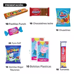 Combo Golosinas + Bolsitas Disney 10 Niños Cumpleaños Infantil