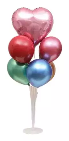 Imagen de Base Soporte Con 7 Varillas Porta Globos Cotillon Cumpleaños
