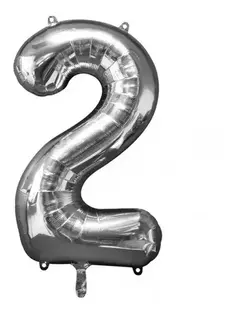 Imagen de Globo Metalizado Numeros de 16" 40 cm Colores Cotillon