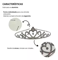 Corona Tiara Princesa Strass X 4 Quinceañera Agasajada Cotillon - comprar online