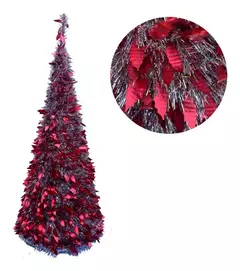 Arbol De Navidad Espiral Plegable 1,50 Mts Hojas Metalizado (ART 028) - comprar online