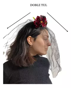 Vincha Catrina Velo Halloween Calaca Disfraz Cotillon - comprar online