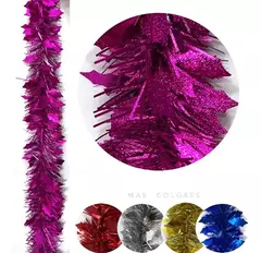 Boa Guirnalda Navideña 2mts X 6cm Con Hojitas Color Navidad (ART 450/G)