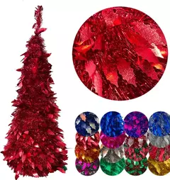 Arbol De Navidad Espiral Plegable 60cm Hojas Metalizado (ART 021) - Tienda CyP
