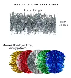 Boa Guirnalda Gofrada Navideña 2mts X 8cm Color Navidad (METALIZADA ART: BOA) - Tienda CyP