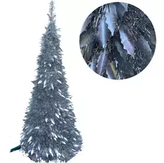 Arbol De Navidad Espiral Plegable 1,50 Mts Hojas Metalizado (ART 028) - comprar online