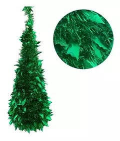 Arbol De Navidad Espiral Plegable 110 cm Hojas Metalizado (ART 026) en internet