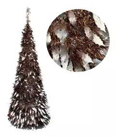 Imagen de Arbol De Navidad Espiral Plegable 1,50 Mts Hojas Metalizado (ART 028)