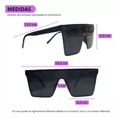 Anteojos De Sol Planos Color X 4 Retro Grandes Cuadrados - Tienda CyP