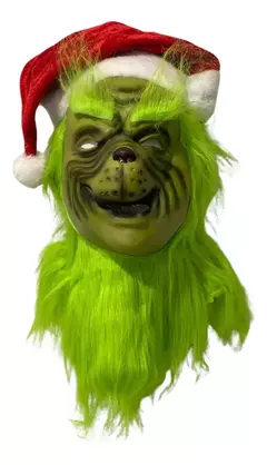 Mascara Latex El Grinch // Disfraz Navidad Halloween