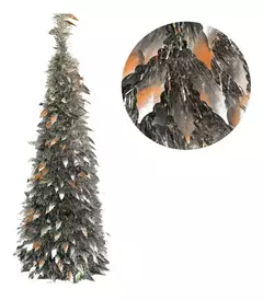 Arbol De Navidad Espiral Plegable 110 cm Hojas Metalizado (ART 026)