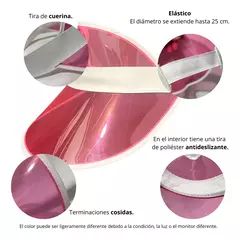 Visera Retro Rosa X 12 Gorro Plastico Poker Cotillon - Tienda CyP
