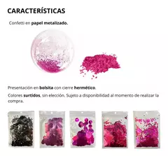 Confetti Metalizado Para Piñata X 5 Surtido Decoracion Globo - comprar online