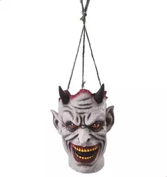 Imagen de Cabeza Terror Porta Golosinas Luz Decoracion Halloween