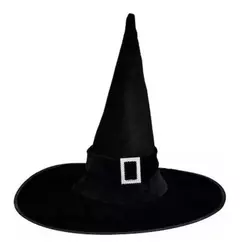 Sombrero Bruja Pana Con Hebilla Cotillon Disfraz Halloween