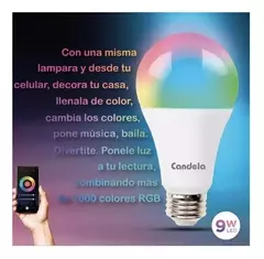 Lámpara Led Audioritmica Smart 9w Blanco Y Rgb Bluetooh Tuya