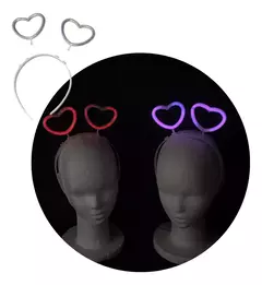 Vincha Corazon Neon X 5 Luminosa Quimica Fluo