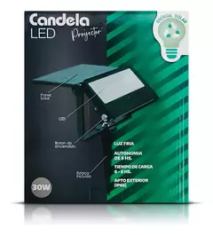 Proyector Solar Estaca Led 30 W Fría Exterior Candela - tienda online