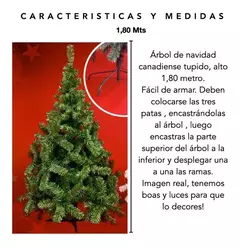 Arbol Navidad Canadiense Tupido 1,80 Cm Arbolito Navideño - comprar online