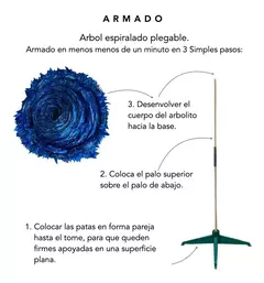 Arbol De Navidad Espiral Plegable 1,50 Mts Hojas Metalizado (ART 028) - Tienda CyP