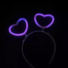 Imagen de Vincha Corazon Neon X 5 Luminosa Quimica Fluo