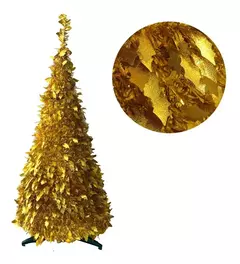 Arbol De Navidad Espiral Plegable 60cm Hojas Metalizado (ART 021) - comprar online