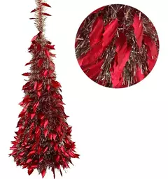 Arbol De Navidad Espiral Plegable 110 cm Hojas Metalizado (ART 026) en internet