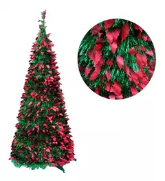 Arbol De Navidad Espiral Plegable 1,50 Mts Hojas Metalizado (ART 028) - Tienda CyP