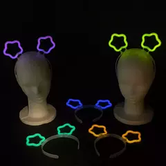 Vincha Estrella Neon X 5 Luminosa Quimica Fluo - Tienda CyP