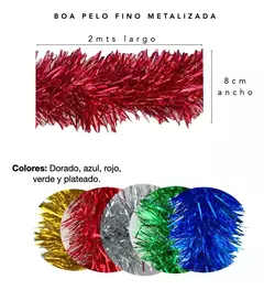 Boa Guirnalda Gofrada Navideña 2mts X 8cm Color Navidad (METALIZADA ART: BOA) - comprar online