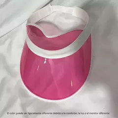 Visera Retro Rosa X 12 Gorro Plastico Poker Cotillon - tienda online