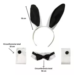 Set Conejita Playboy Vincha Moño Muñequera Despedida Soltera - Tienda CyP