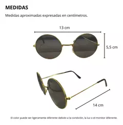 Anteojo Redondo Negro Lennon x 10 Vidrio Total Black Cotillon - comprar online